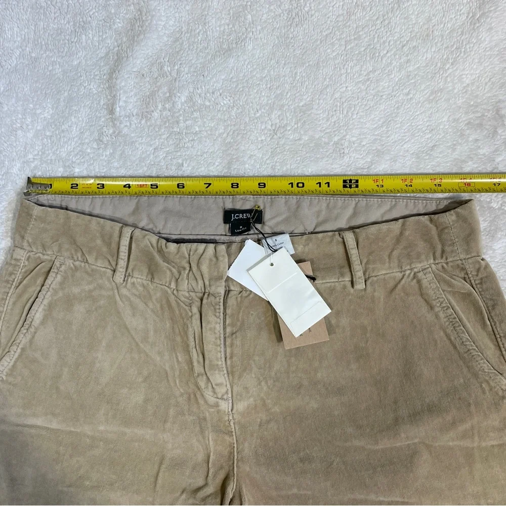 J Crew low Fit Stretch Size 8 Regular Tan Cotton.